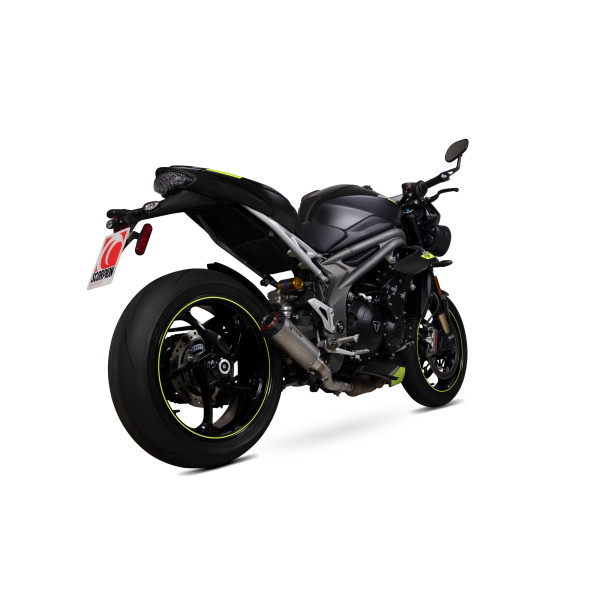 Scorpion Exhaust Triumph Speed Triple R / Speed Triple S / Speed Triple RS 2018 - 2020 Red Power Slip-on Titanium Sleeve